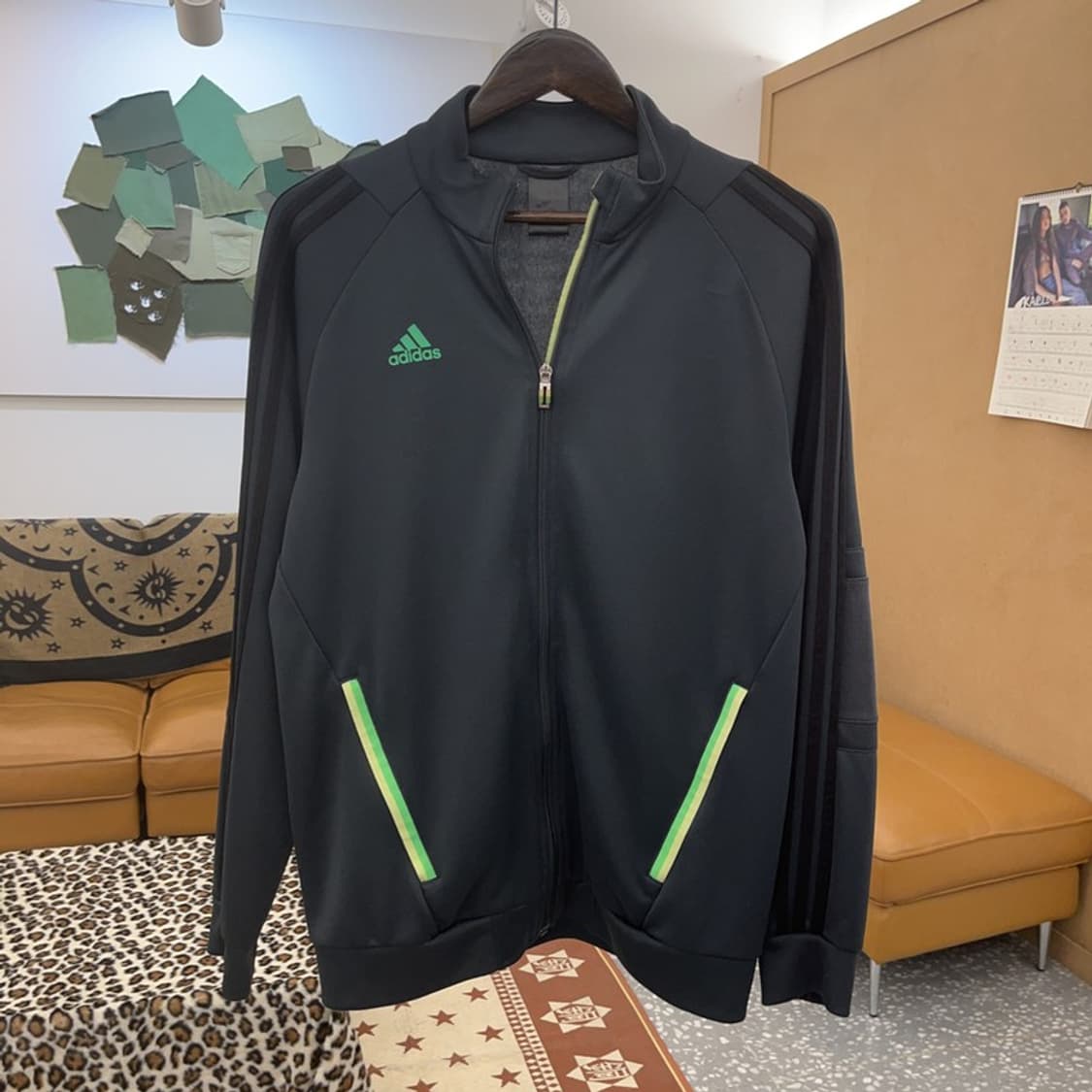 아디다스 00's 레트로 네온그린 져지 집업 105 C09518 상품이미지3