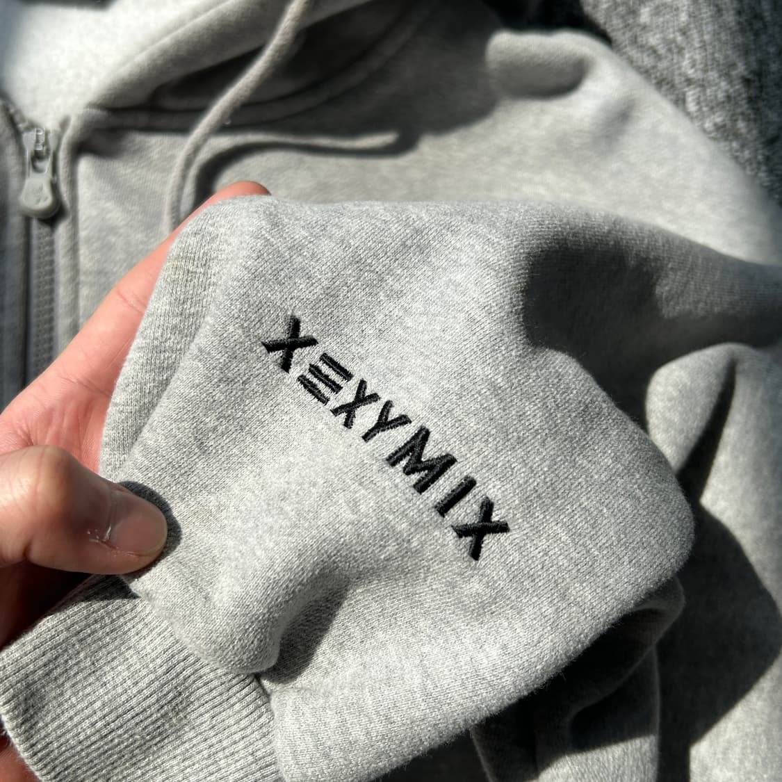 젝시믹스 멜란지그레이 내핑 후드집업 상품이미지4