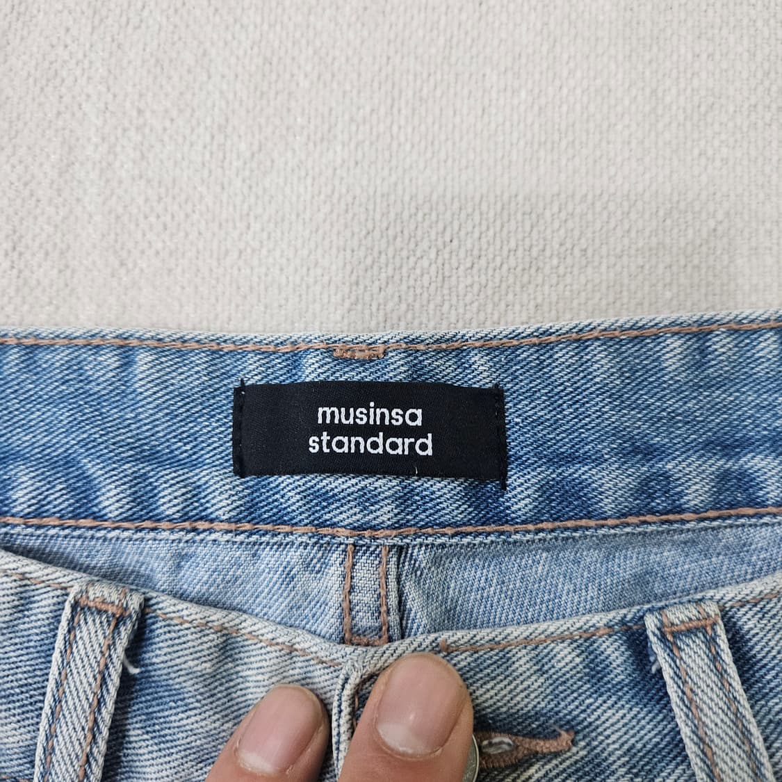 33 무신사스탠다드 연청 데님 팬츠 0331Y 상품이미지3