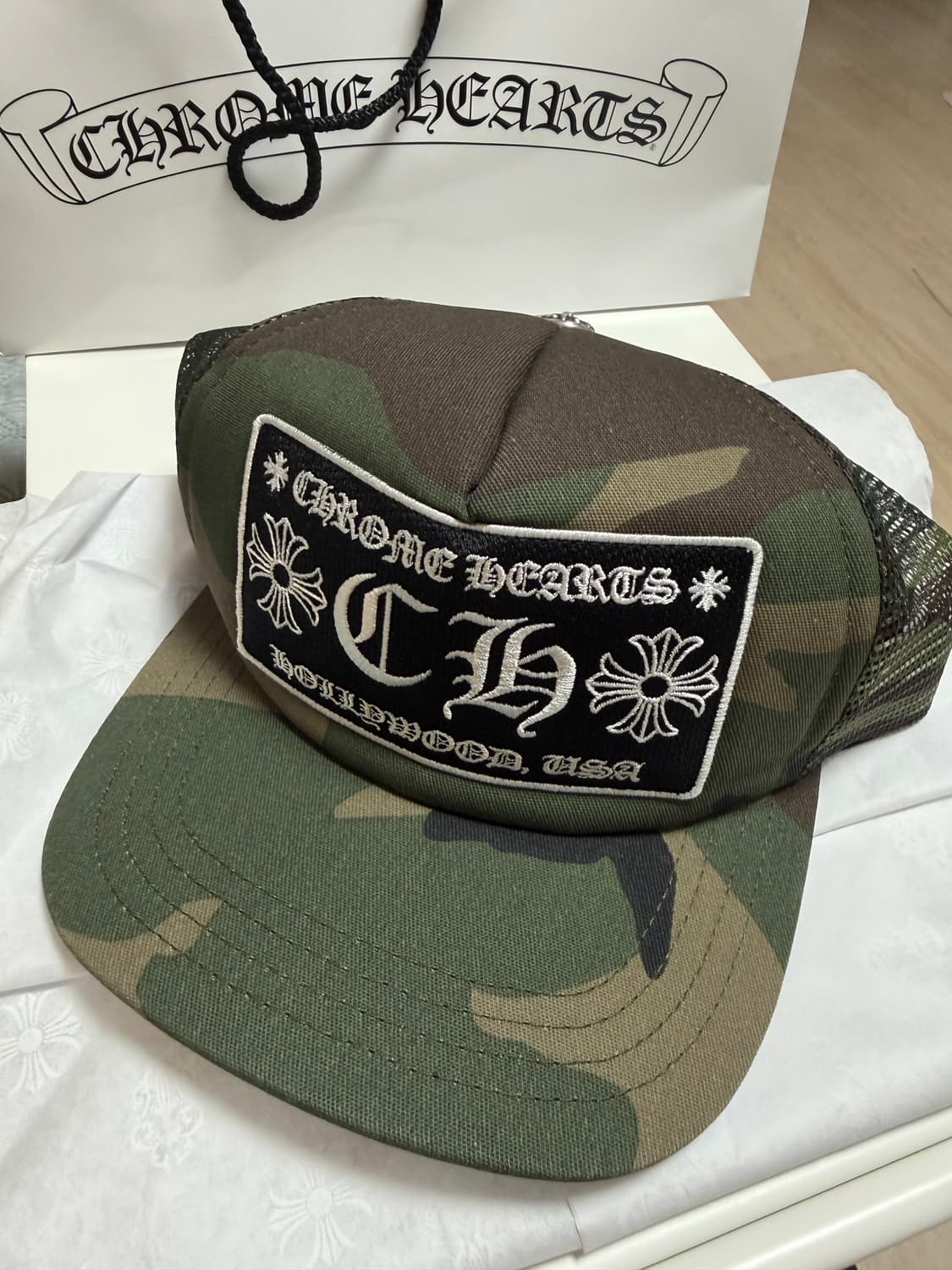 (새상품) 크롬하츠 할리우드 트러커캡 카모 상품이미지1