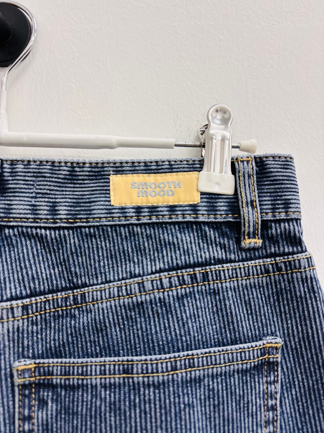 스무스무드(Smoothmood) 스트라이프 워싱 데님 부츠컷 상품이미지4