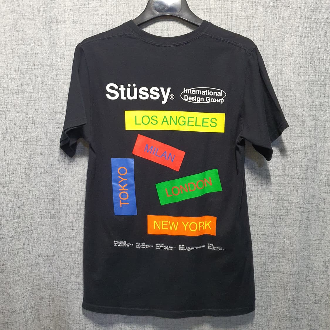 스투시 인터내셔널 블랙 반팔 티셔츠  상품이미지2