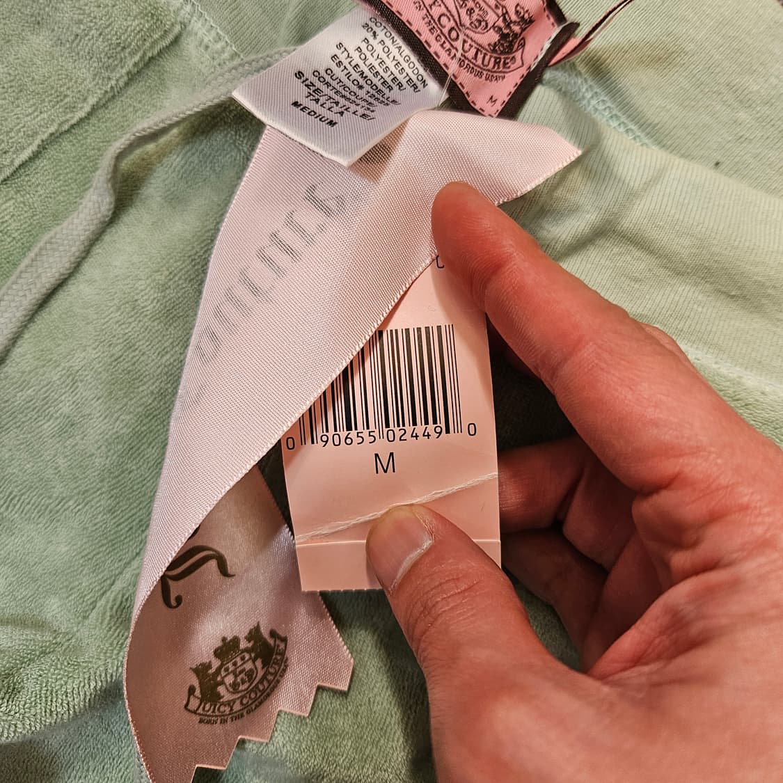 쥬시꾸뛰르 in USA 코튼 로우라이즈 부츠컷 트레이닝 M size 상품이미지4