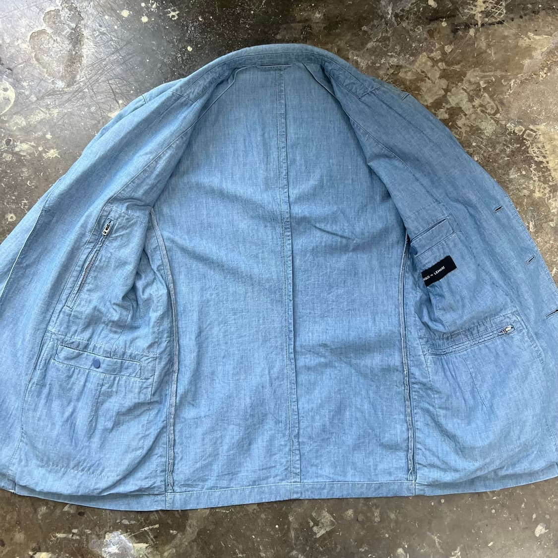 M) 유니클로 X 르메르 샴브레이 블레이저 자켓 마이 미니멀리즘 상품이미지4