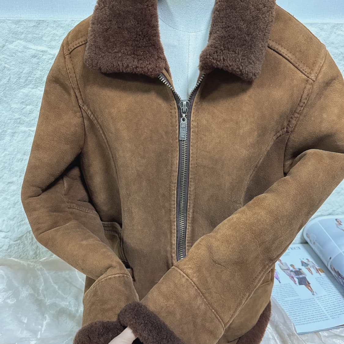 빈티지 양가죽 메리노 양털 무스탕 상품이미지3