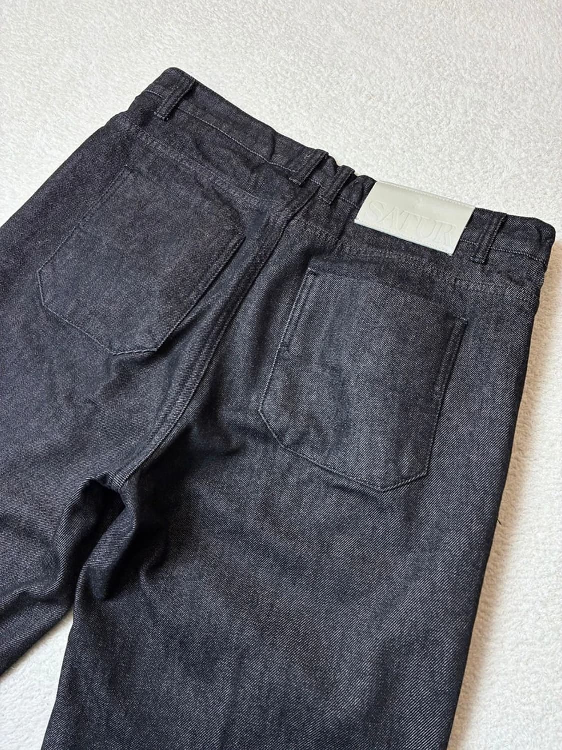 세터 Satur 카이엔 원턱 흑청 데님 팬츠 PN6330 상품이미지6