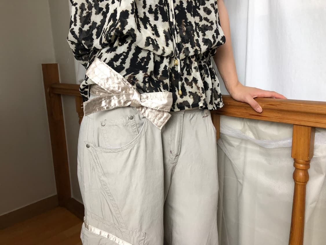 EDWIN / V Satin Belted Cargo Capris 상품이미지6