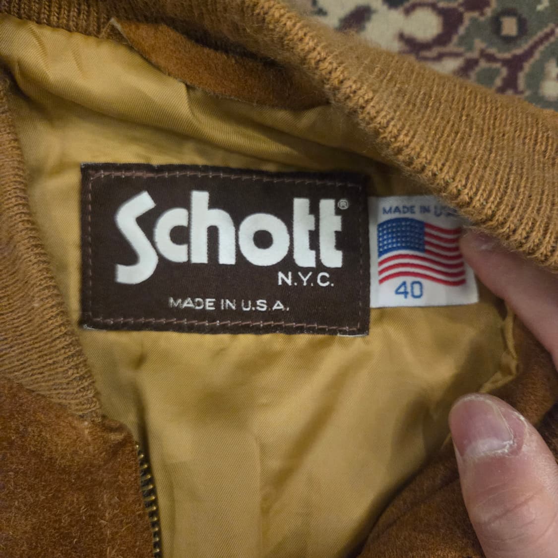 80-90s schott 쇼트 스웨이드 자켓 40  상품이미지3