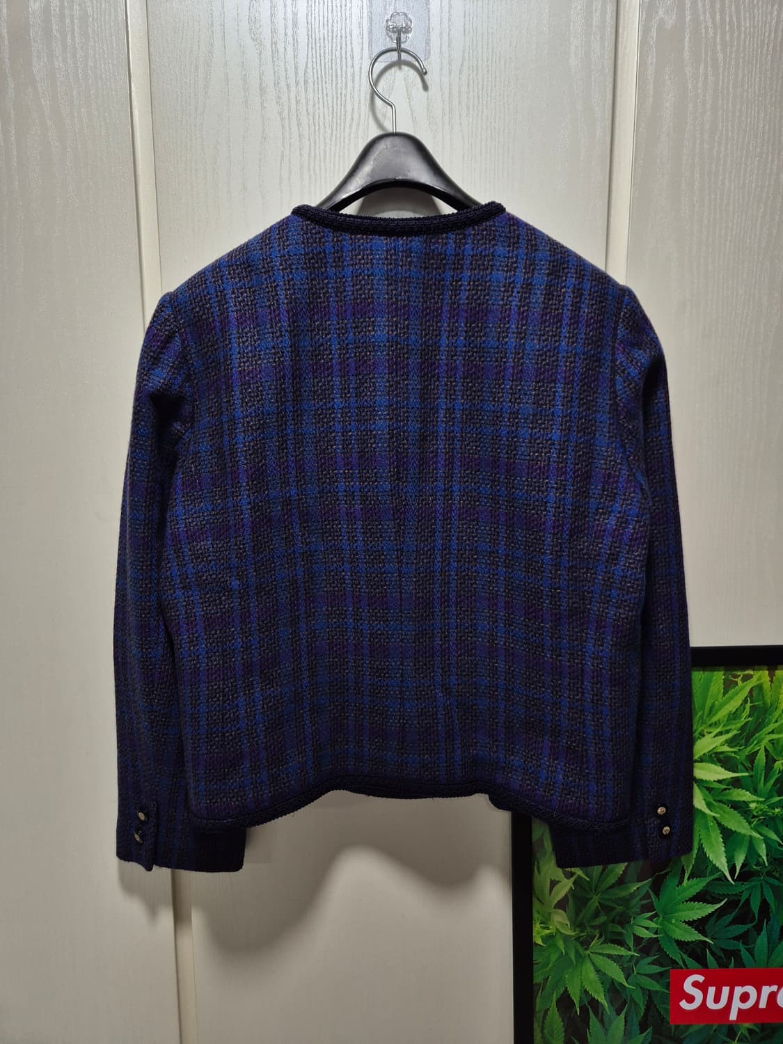 체크 패턴 트위드 빈티지자켓 상품이미지2