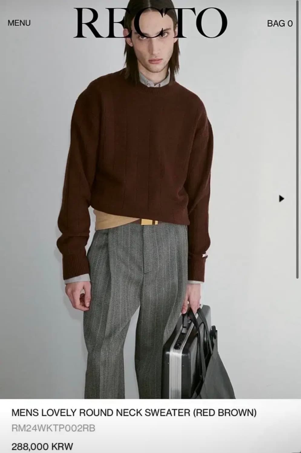 렉토 러블리니트 레드브라운 m 상품이미지1