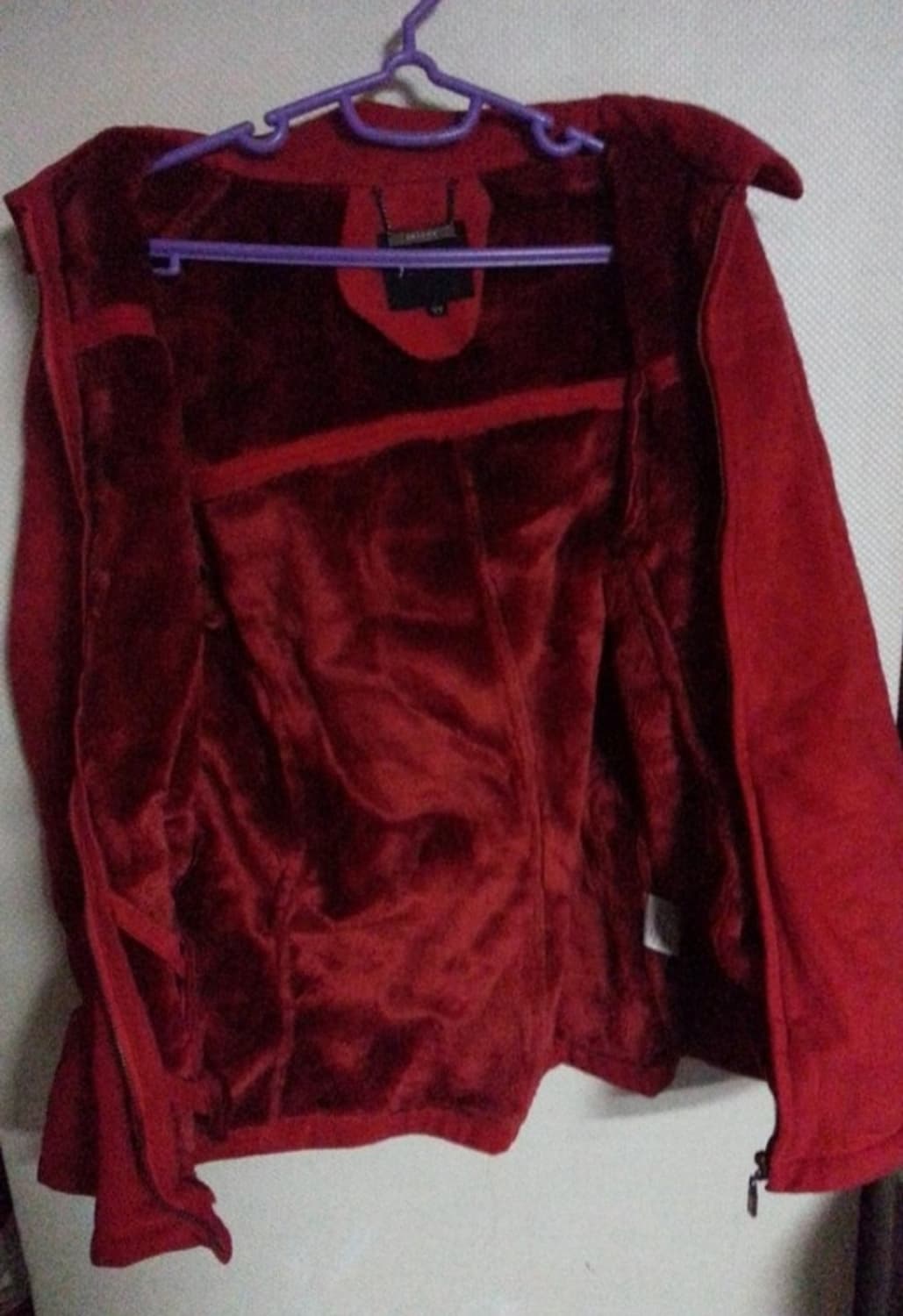 조이너스 토끼털 배색 코트 레드 94-102-165 상품이미지3