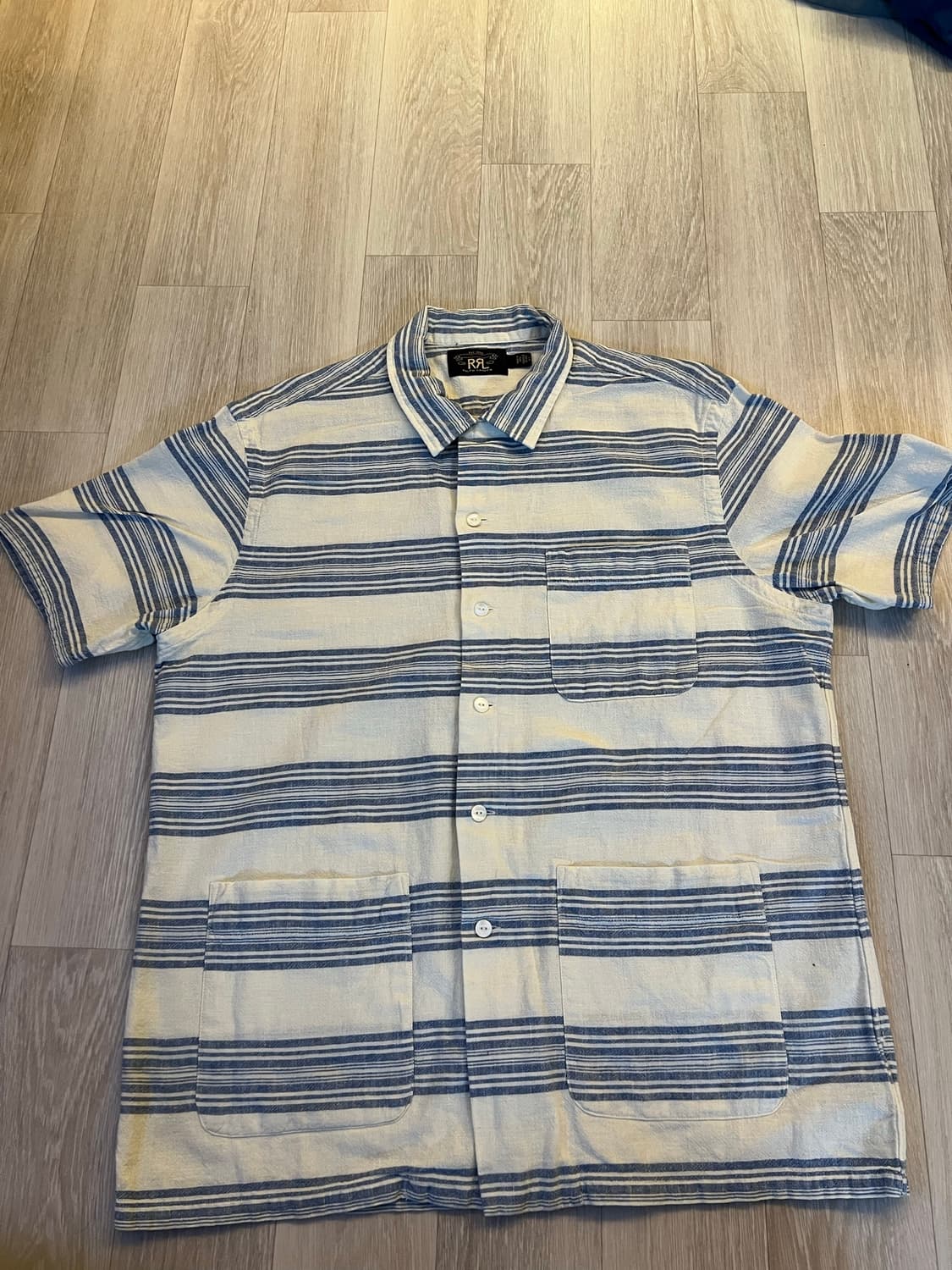 RRL navy 반팔셔츠 L  상품이미지1