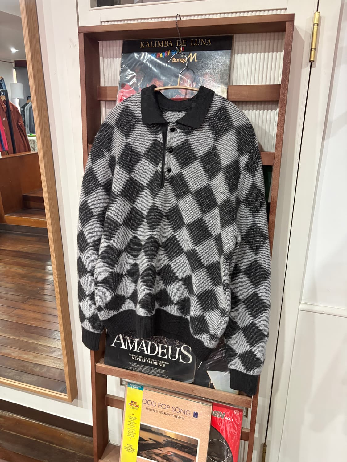 J47 니들스 아가일 패턴 폴로 니트 상품이미지1