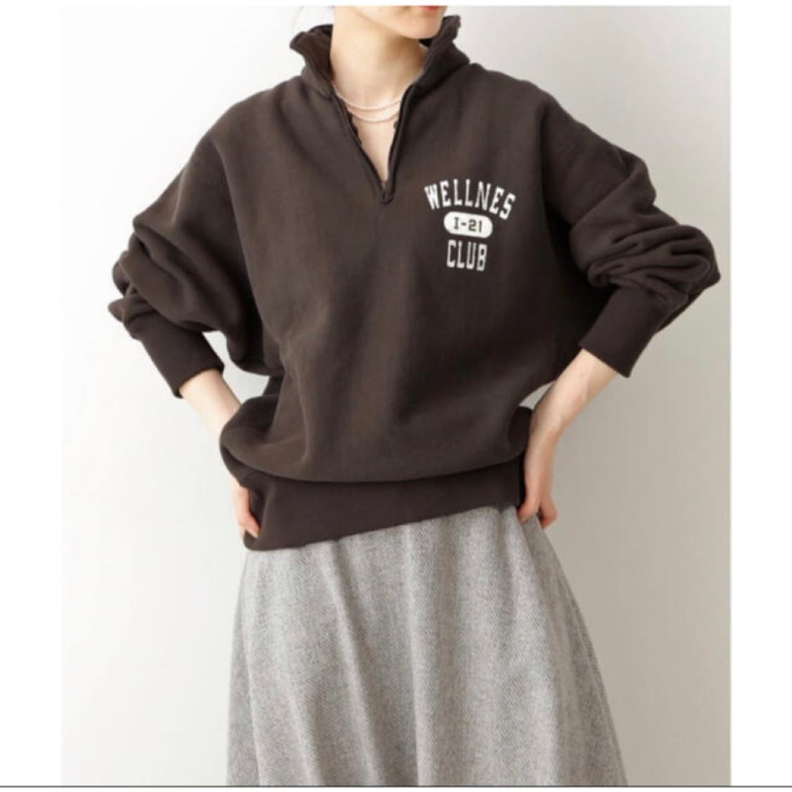 인스크라이어 INSCRIRE Half Zip Sweatshirt 상품이미지2