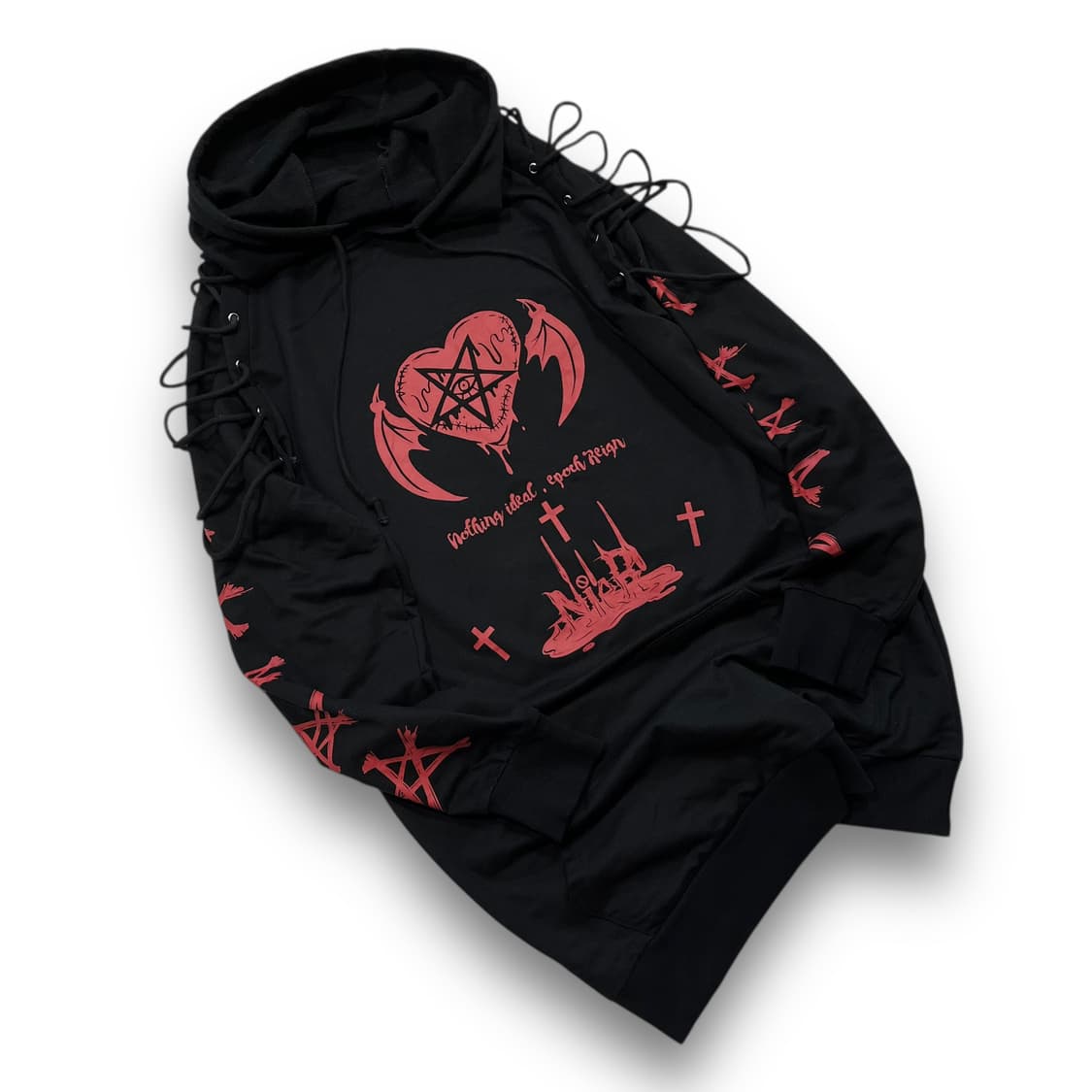 NieR CLOTHING Punk Love strap hoodie 상품이미지1