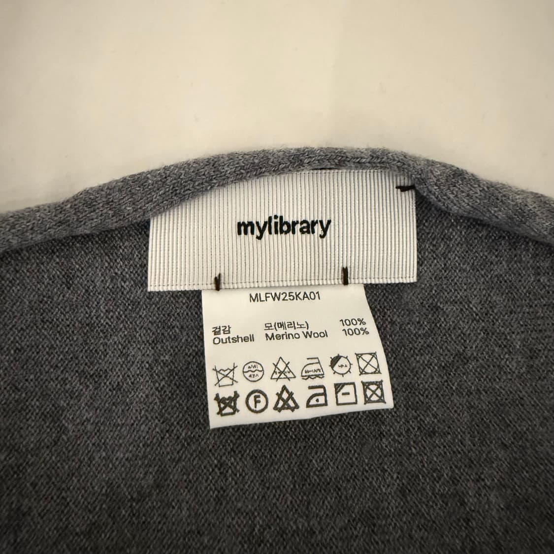 마이라이브러리 316 Wool Knit Scarf - Gray 상품이미지3