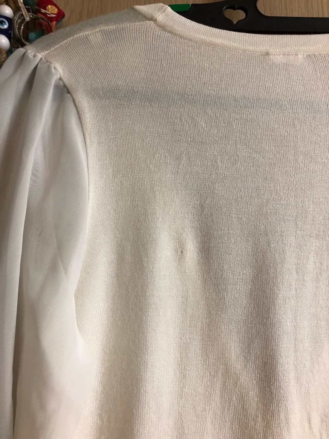 Y2K 하트 쥬얼 포인트 시스루 가디건 상품이미지4