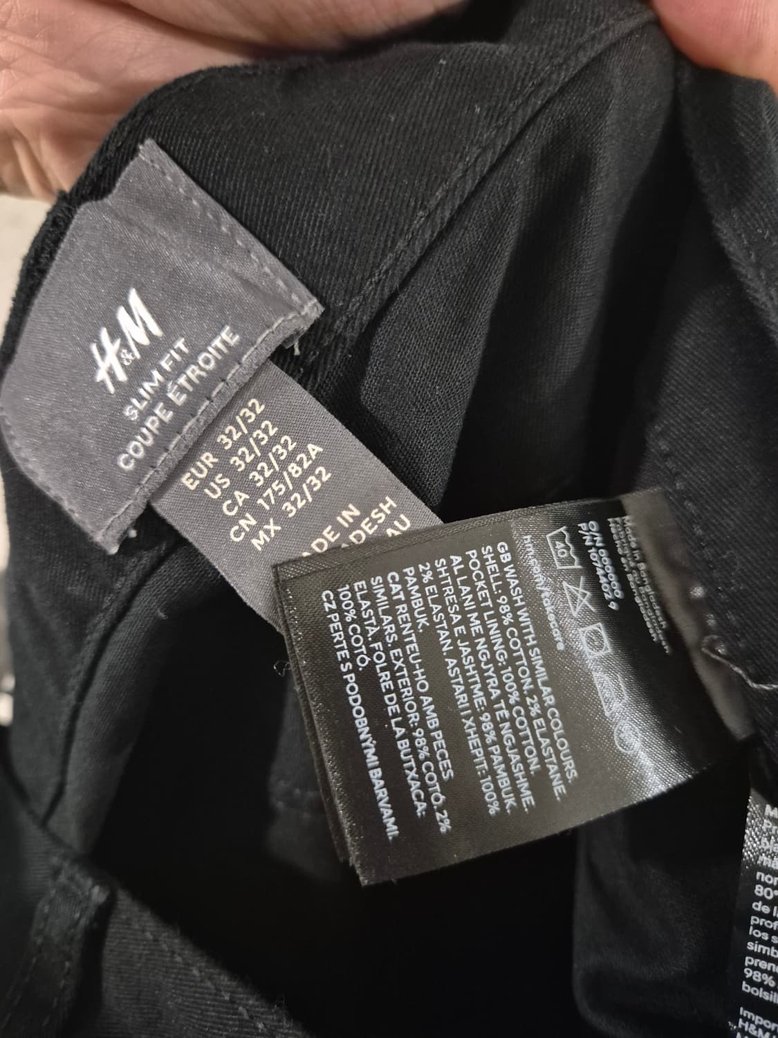 [32]에이치앤엠H&M 블랙 바지 팬츠 스판 S/S 상품이미지4
