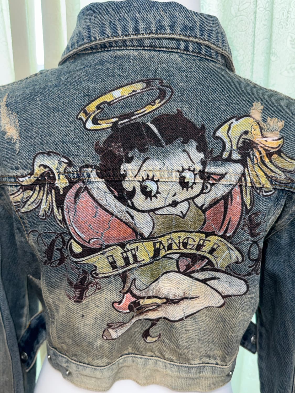Betty boop crop denim jacket 상품이미지2