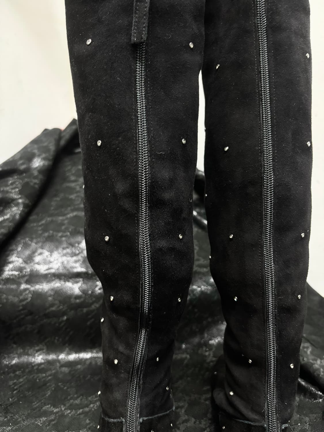 “Vintage” Y2K Mood Cubic Detail Black Lo 상품이미지7