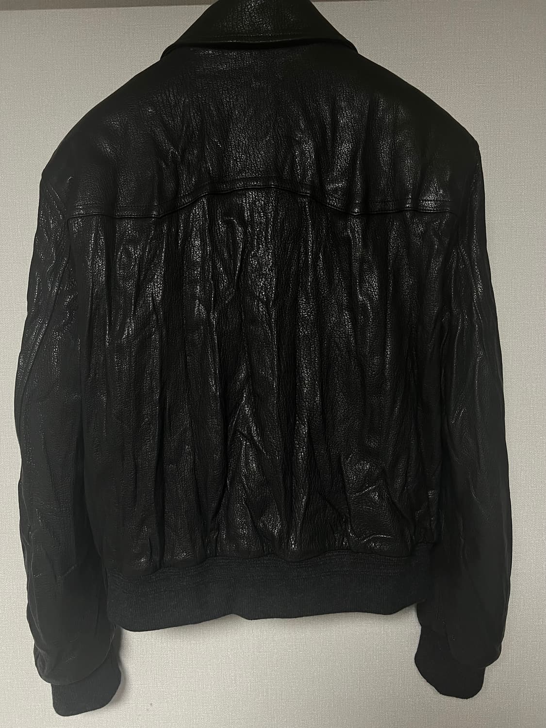 [L]렉토 벤 크링클 레더 점퍼 상품이미지3