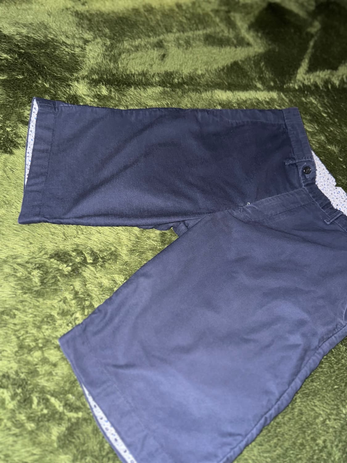 [M] Beams japan 빔즈 코튼 치노 하프 팬츠 반바지 네이비 상품이미지6