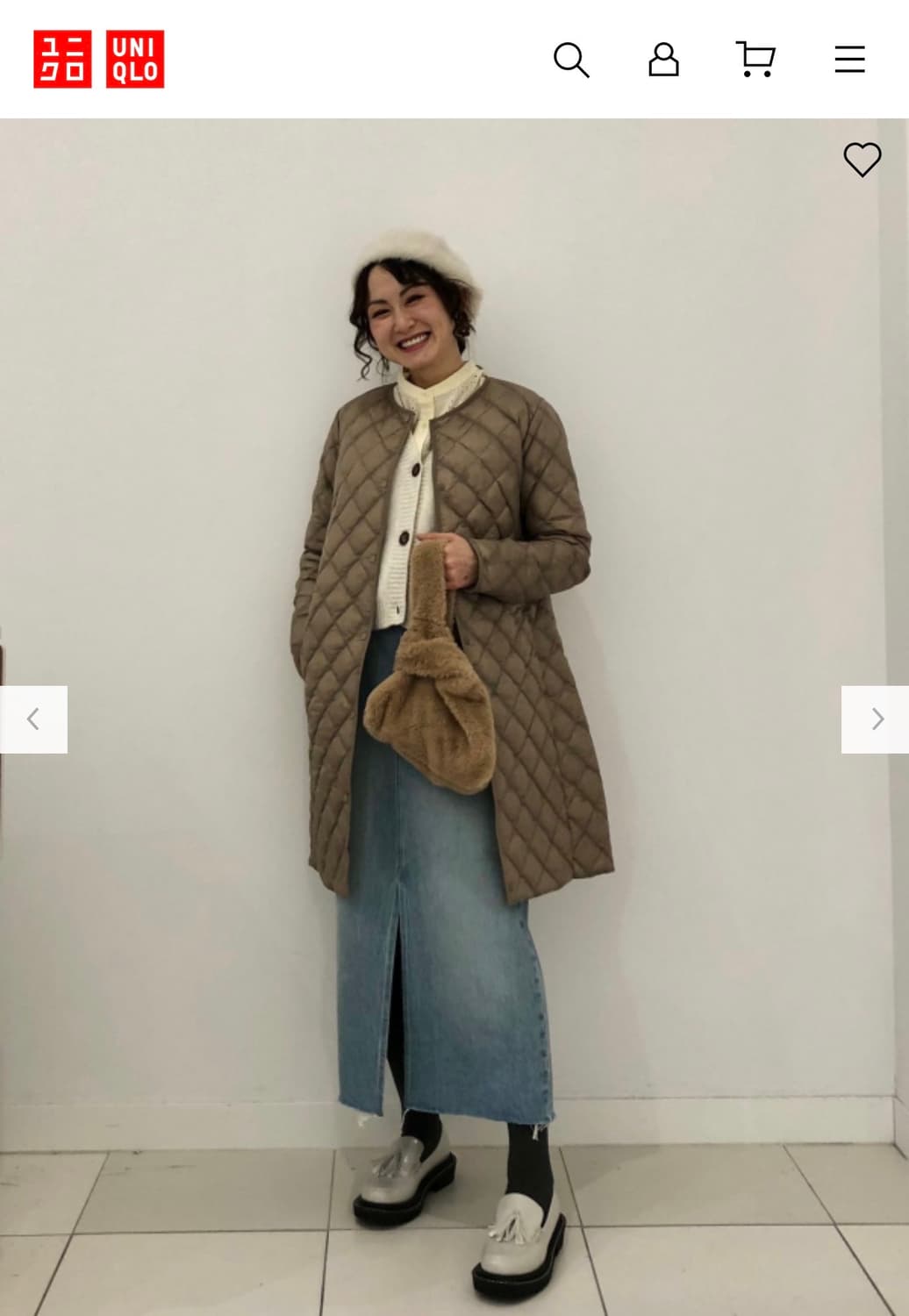 유니클로 퀼팅 경량 롱패딩 XXL 상품이미지6