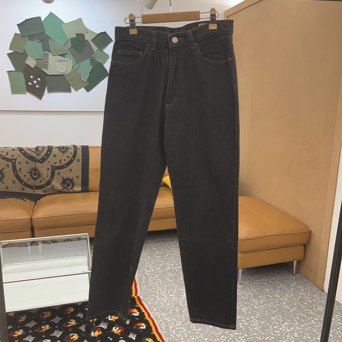 랭글러 빈티지 캐주얼 흑청 데님팬츠 29인치 C08062 상품이미지3