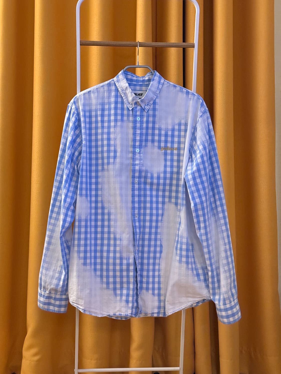 [XL] 팔라스 블리치드 아웃 블루 체크 셔츠 - 24SS 상품이미지1