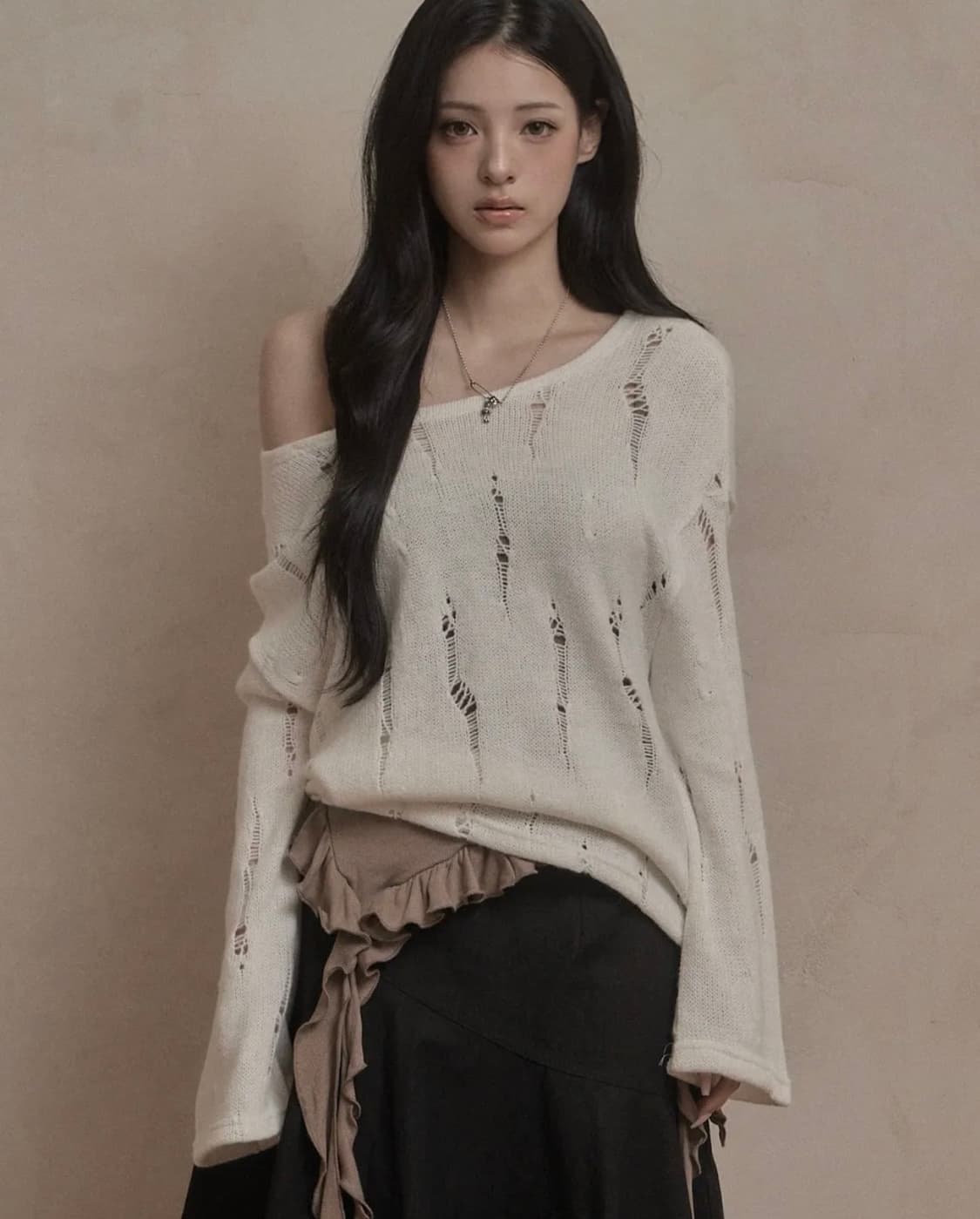 카키포인트 Damage Punching Knit 상품이미지3