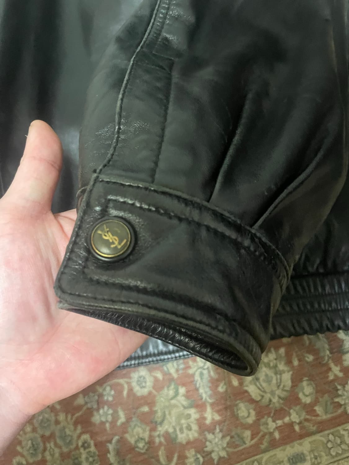 생로랑 빈티지 레더 가죽자켓(100) 상품이미지4