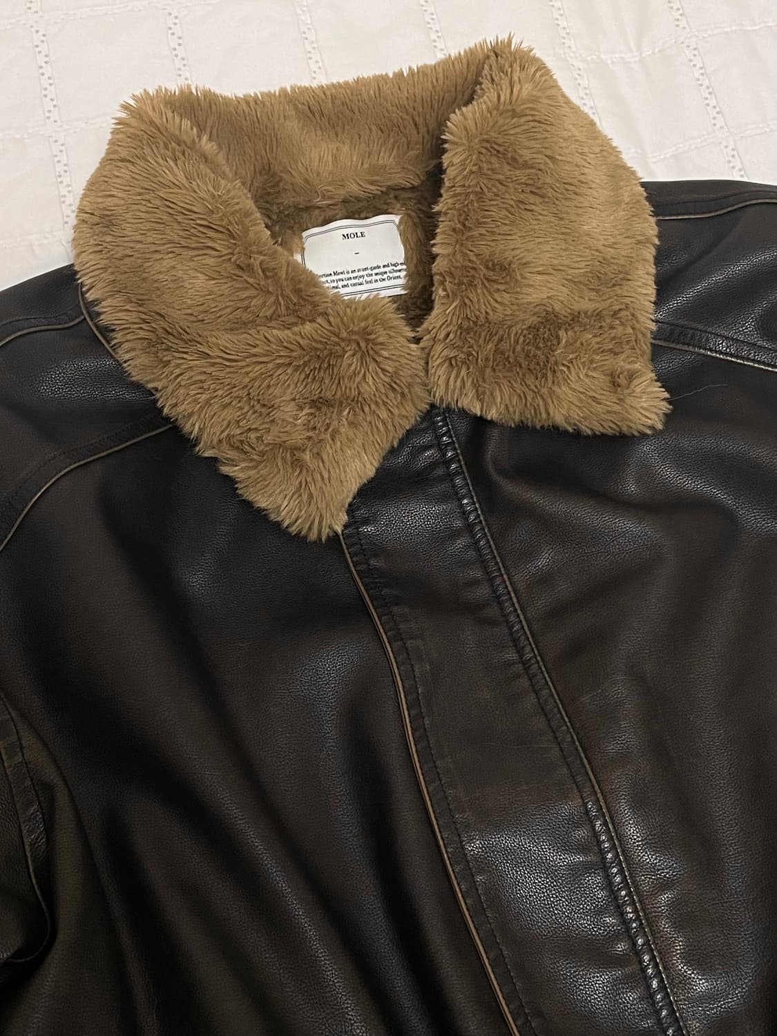 라우코하우스 라이닝 무스탕 자켓 딥브라운 상품이미지4