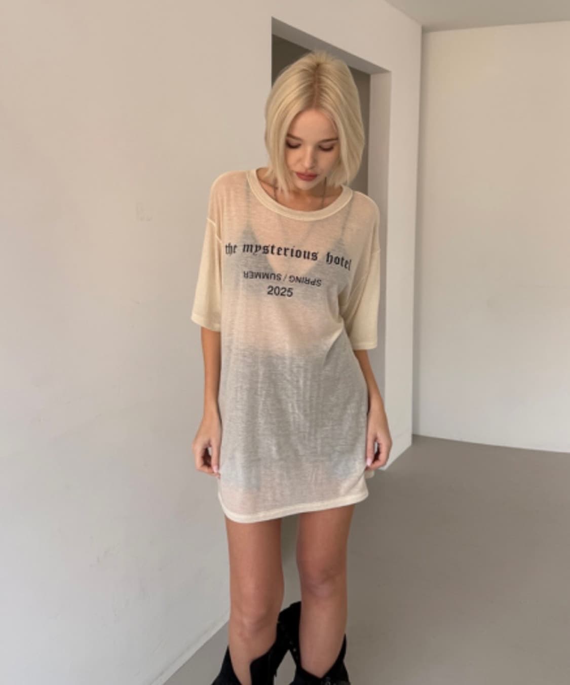 더미스테리어스호텔 시스루 박스 티 상품이미지2