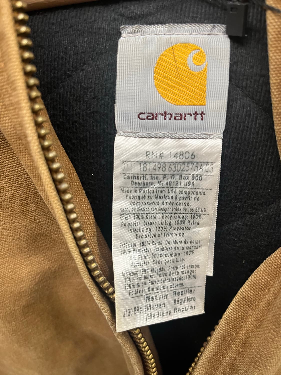 10s 칼하트 덕액티브 자켓 j130 brn 상품이미지7