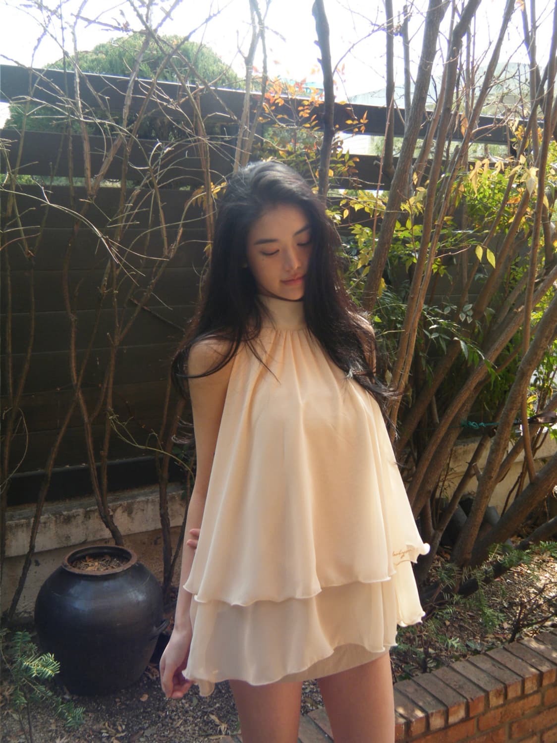 seer 홀터넥 블라우스 피치베이지 상품이미지2