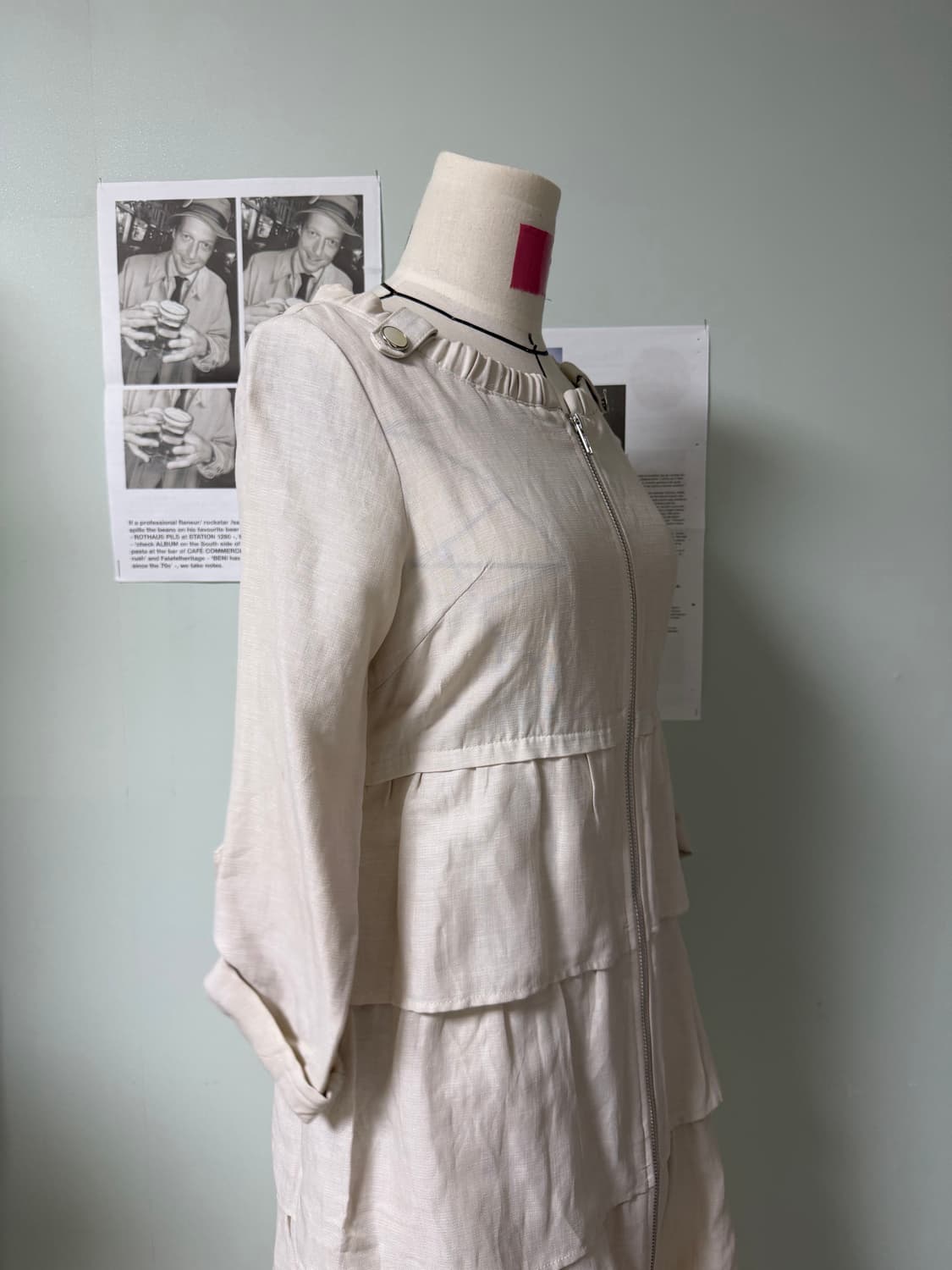 린넨 3단 프릴 원피스 상품이미지4