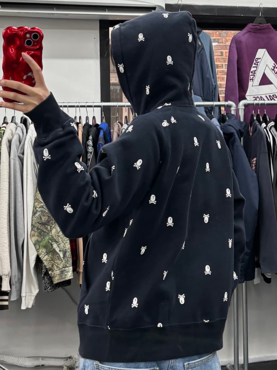 베이프 파이렛 스컬 후드집업 상품이미지5