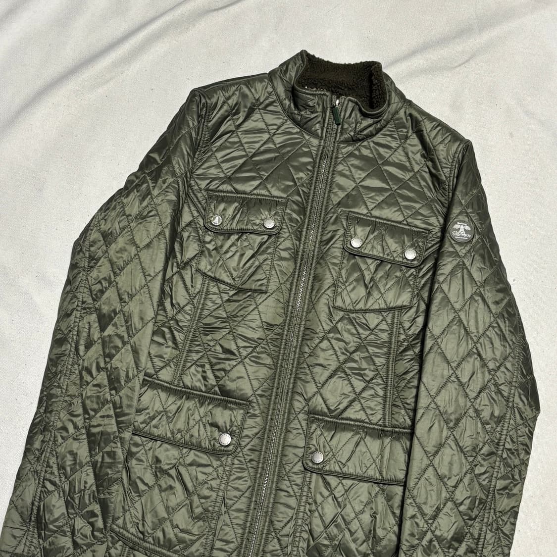 40 바버 여성용 포켓 퀼팅 자켓 상품이미지1