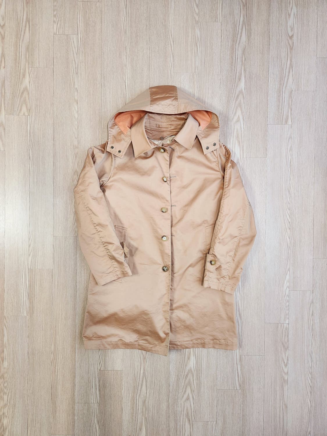 지 게러지 내피 분리 싱글 버튼 트렌치 코트 상품이미지2