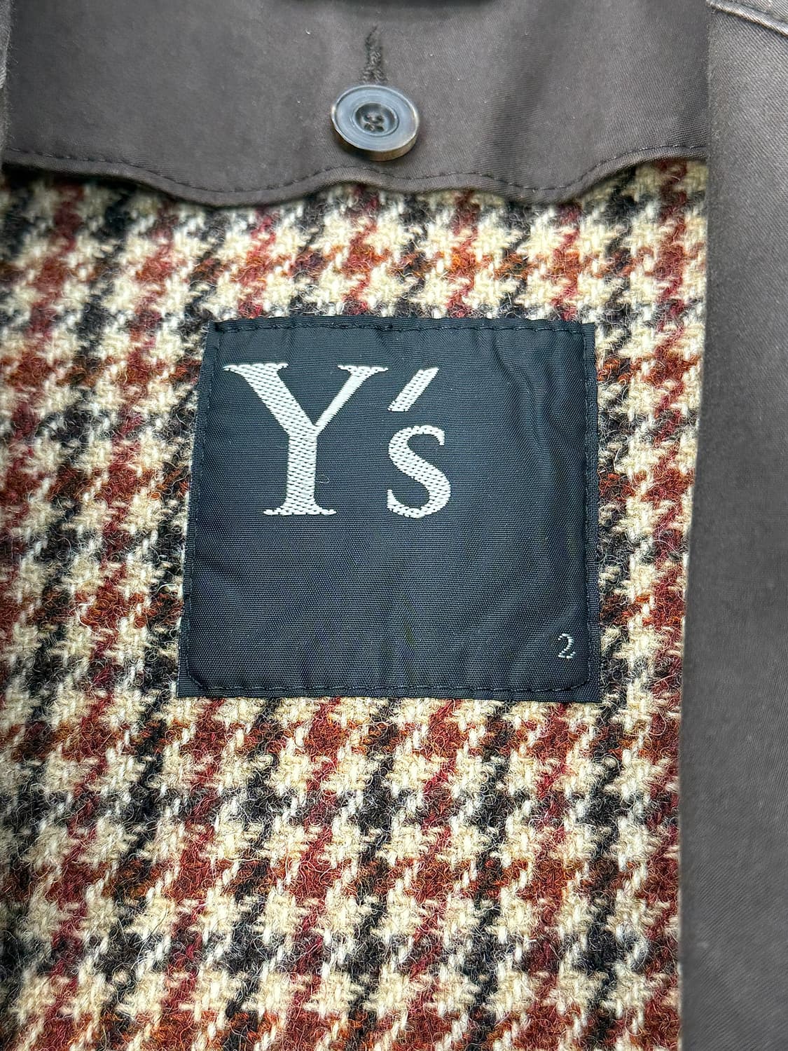 요지야마모토 와이즈 다크 브라운 코튼 트윌 트렌치 코트 상품이미지6