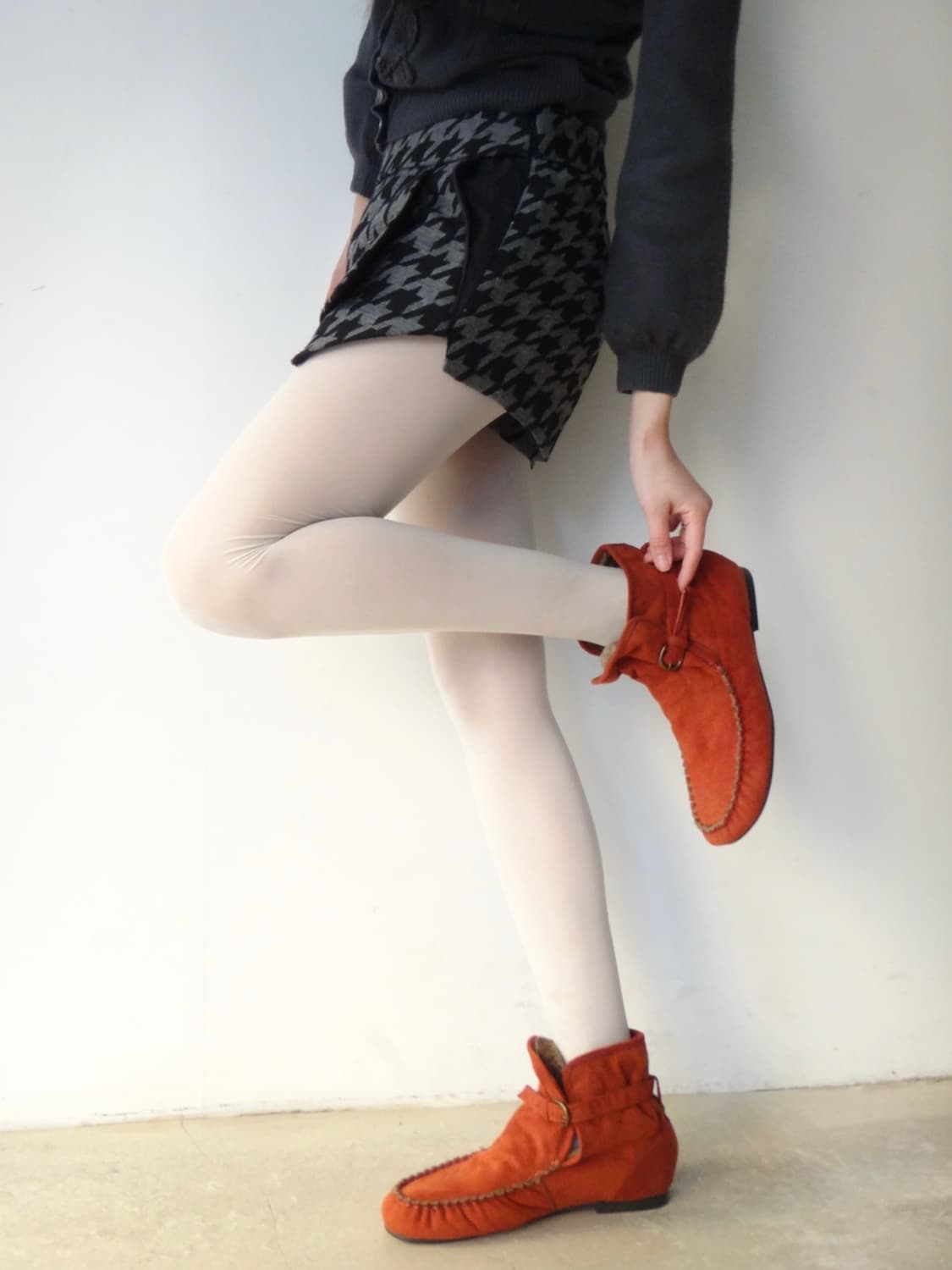 Suede moc warm boots / orange 상품이미지5