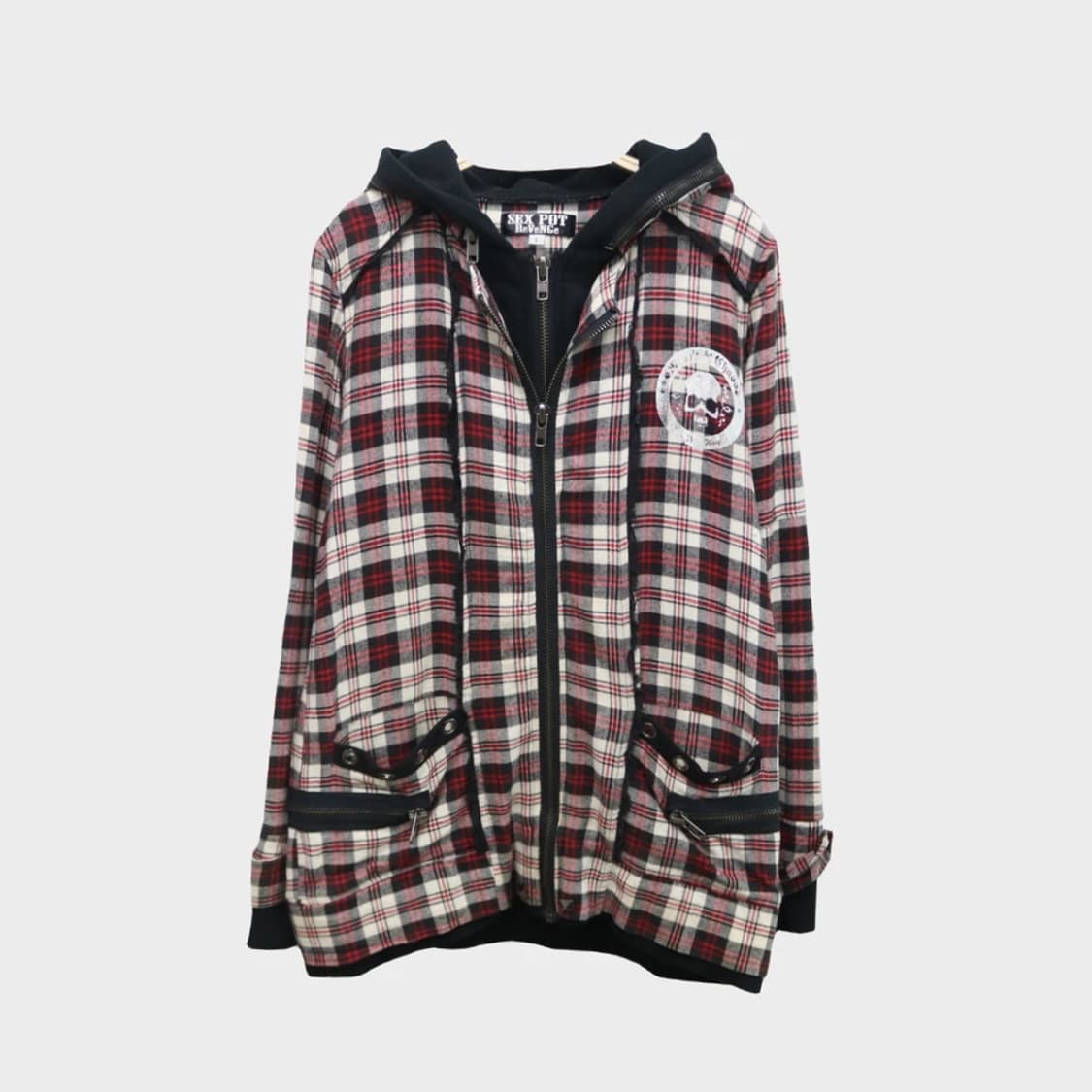 섹스팟리벤지 체크 펑크 후드 집업  60882 상품이미지2
