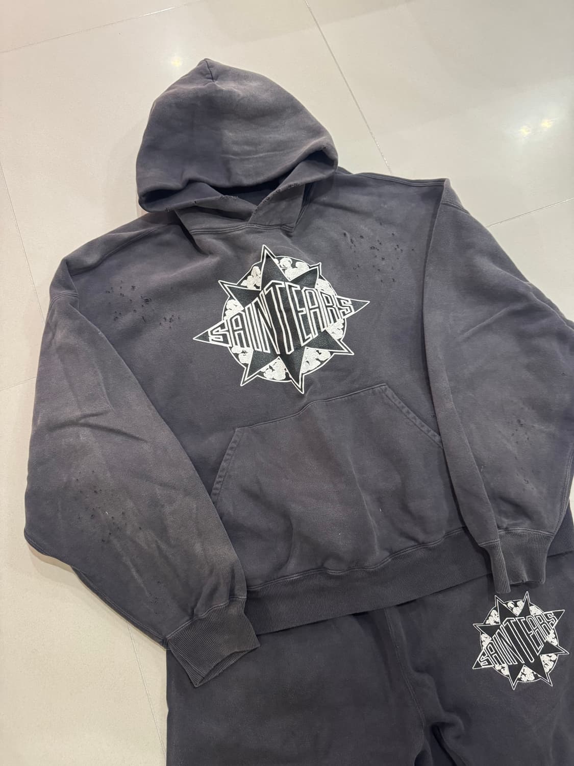 세인트미카엘 데님티어스 스웻 셋업 상품이미지3