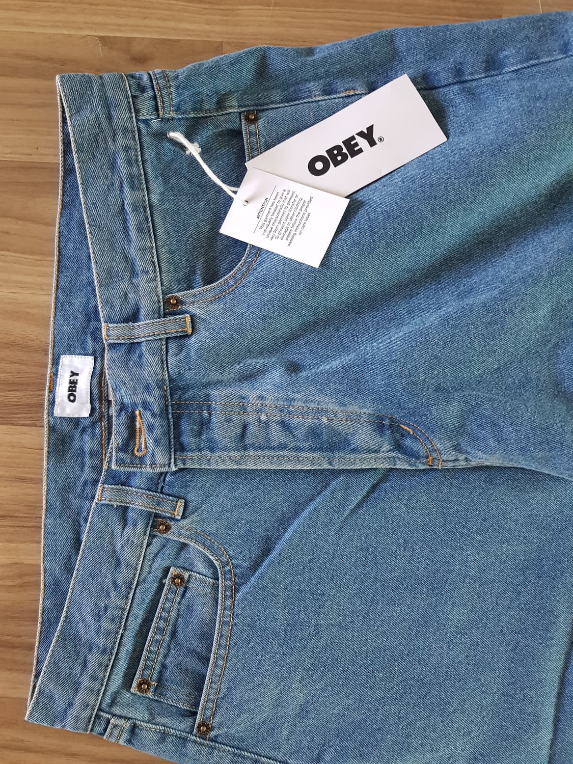  Obey HARDWORK denim light 인디고 142010077 상품이미지3