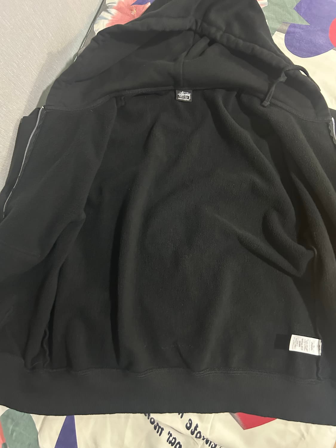 스투시 본앤레이즈드 후드집업XL블랙 상품이미지4