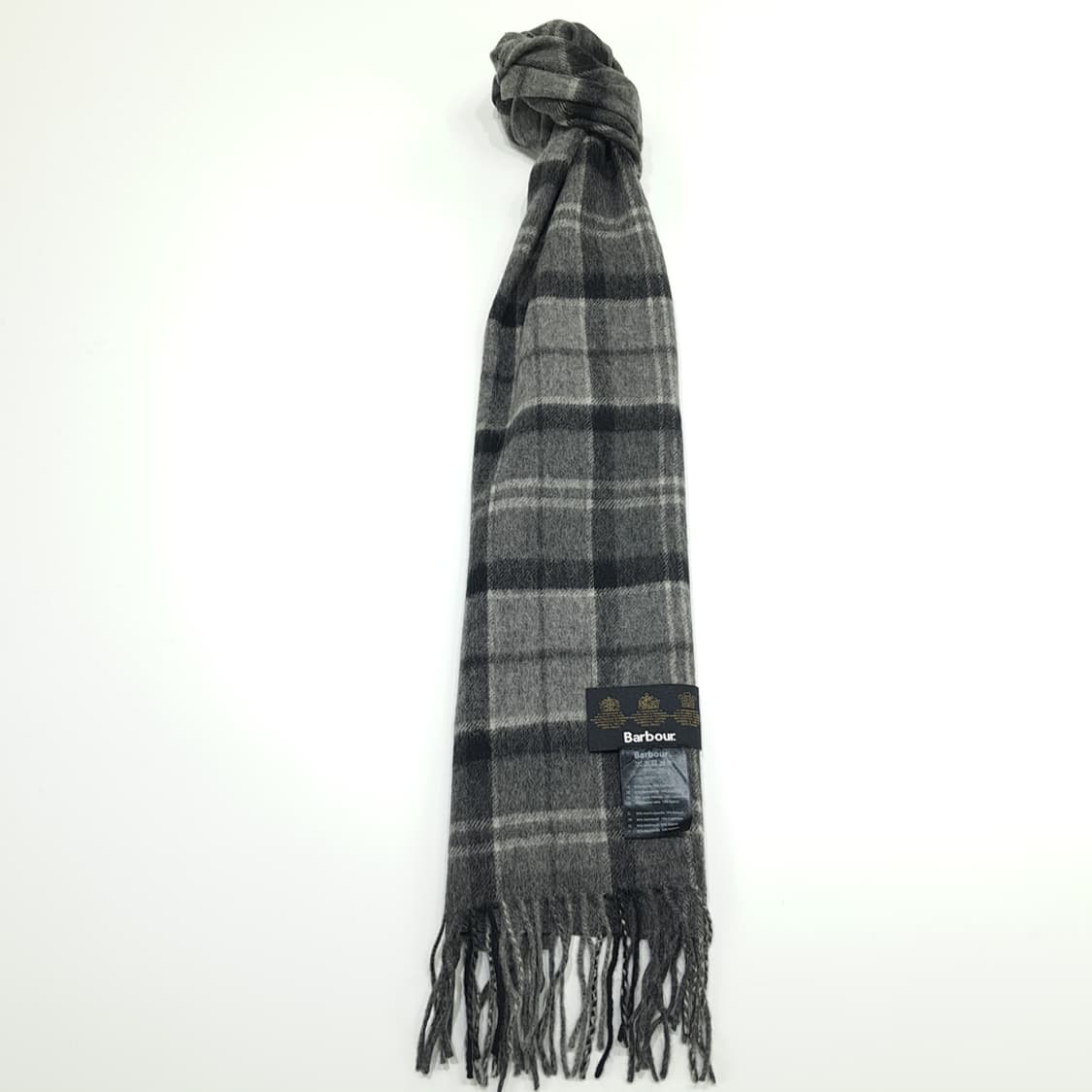 MX329 바버 그레이 타탄체크 메리노 캐시미어 목도리 머플러 상품이미지4