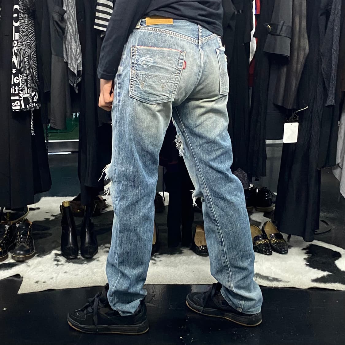 Edwin 드스트로이드 연청 데님 상품이미지2