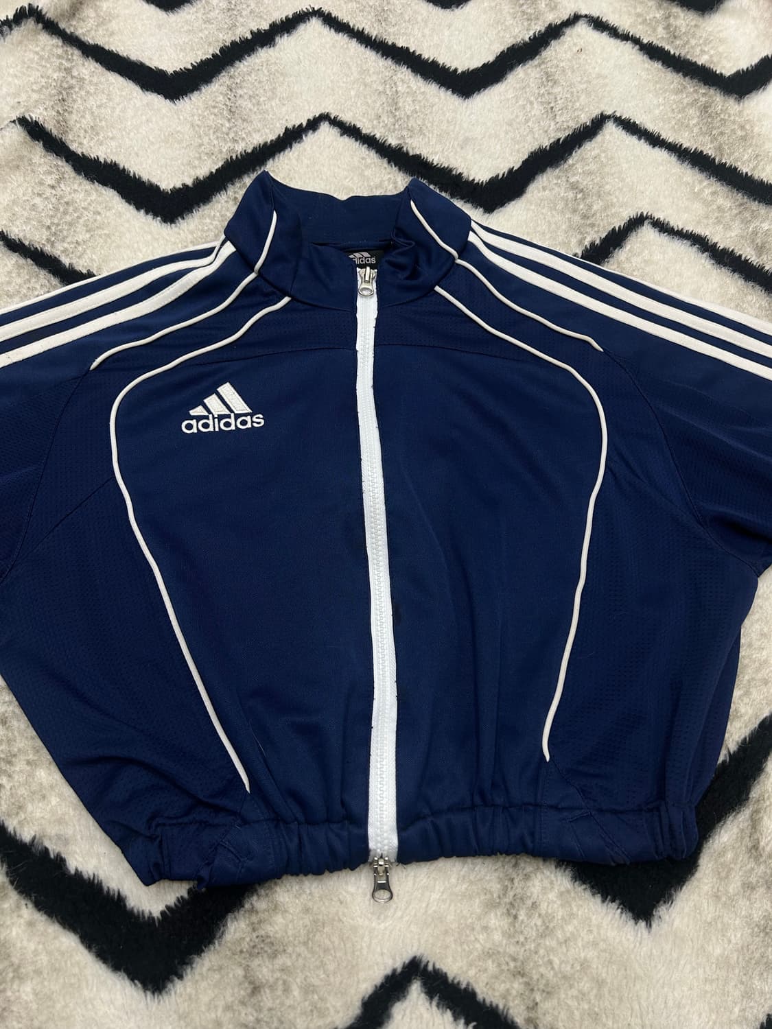 [XL]아디다스 커스텀 크롭 져지/네이비 상품이미지3