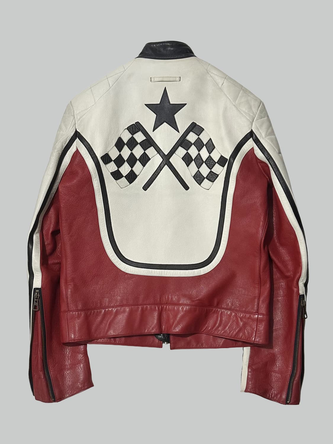 장폴고티에 레이싱 레더 자켓 상품이미지4