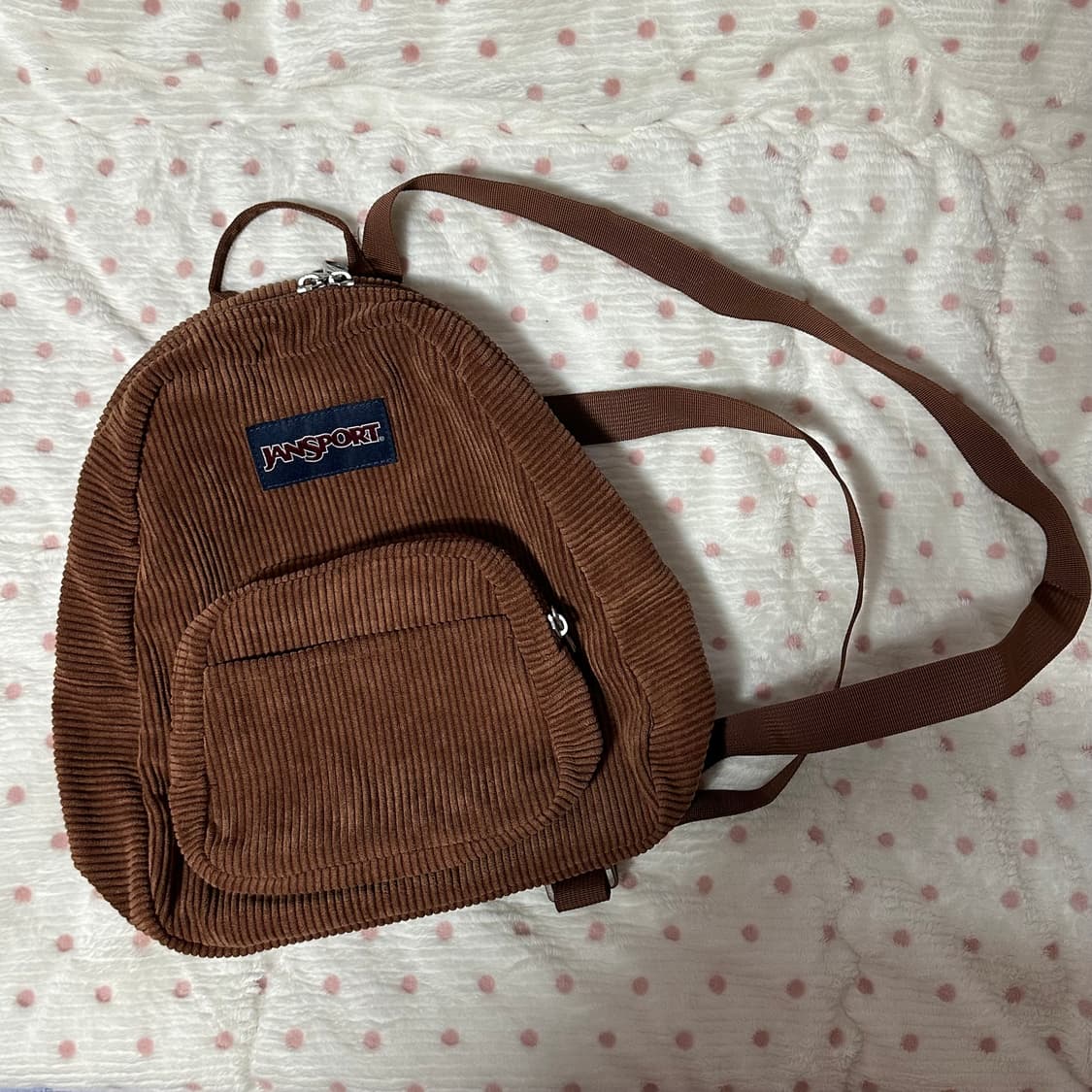 잔스포츠 코듀로이 브라운 미니 백팩 상품이미지3